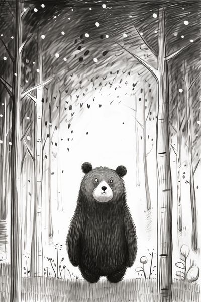 Plakat 20x30cm Ciekawski Miś zdjęcie 1