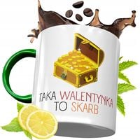 Kubek Zielony Na Walentynki Dla Zakochanych Z Nadrukiem Ze Zdjęciem
