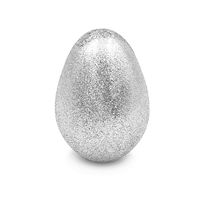 JAJKO WIELKANOCNE SREBRNE FIGURKA DEKORACJA ŚWIĄTECZNA 10cm
