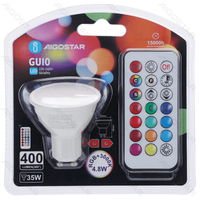 Żarówka LED GU10 4,8W RGB 1 sztuka w blistrze do efektownego oświetlenia