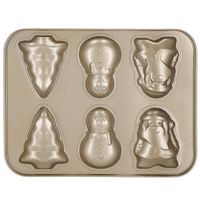 Stalowa foremka do ciastek świątecznych, 35x26 cm, na 6 pierników
