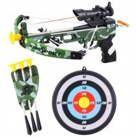 KUSZA ŁUK Z CELOWNIKIEM ZE STRZAŁAMI DLA DZIECI LASER TARCZA STRZAŁKI