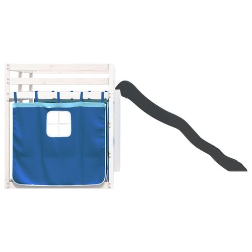 Łóżko na antresoli, ze zjeżdżalnią i zasłonkami, 90x200 cm na Arena.pl