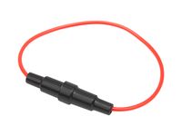 Gniazdo bezpiecznik z kablem 20mm czarneczarne