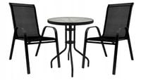 MEBLE OGRODOWE KOMPLET STÓŁ KRZESŁA MEBLE NA BALKON TARAS BERGAMO 60