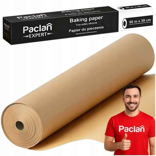 Papier do pieczenia Paclan 5000 cm x 38 cm brązowy zdjęcie 1