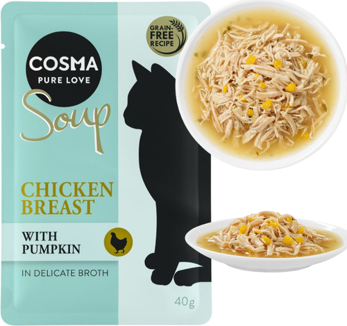 COSMA Soup Zupa Pierś Kurczaka z Dynią przysmak kota mokra karma zupka 40g na Arena.pl