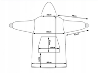 KOC BLUZA Oversize Gruba KOCOBLUZA 2w1 Wzór PIESKI CORGI Futrzak Bluzo Koc