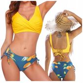 STRÓJ KĄPIELOWY DWUCZĘSCIOWY BIKINI WIĄZANIE / XL