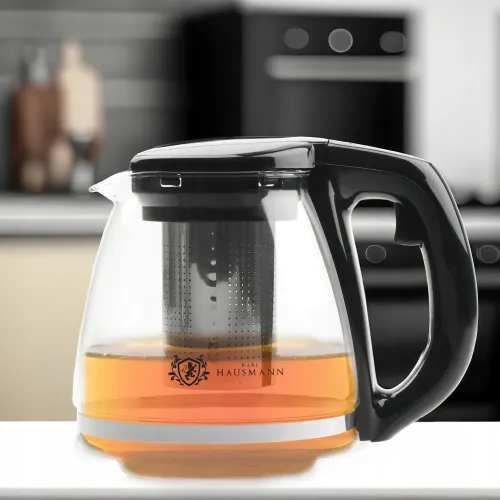 DZBANEK SZKLANY Z STALOWYM ZAPARZACZEM ZAPARZACZ DO HERBATY ZIÓŁ 1100 ML na Arena.pl