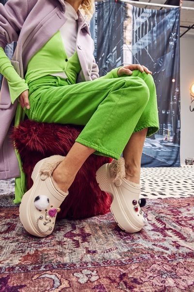 Damskie Ocieplane Buty Chodaki Klapki Crocs Stomp Lined Clog 43-44 zdjęcie 12