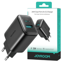 ładowarka sieciowa joyroom jr-tcf13 dual-port (a+c) 25w (czarny)