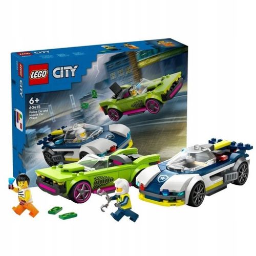 LEGO City Zestaw 60415 Pościg radiowozu za muscle carem auto + Torba LEGO na Arena.pl