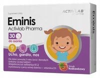 Eminis 30 tabletek do ssania truskawka ucho nos gardło