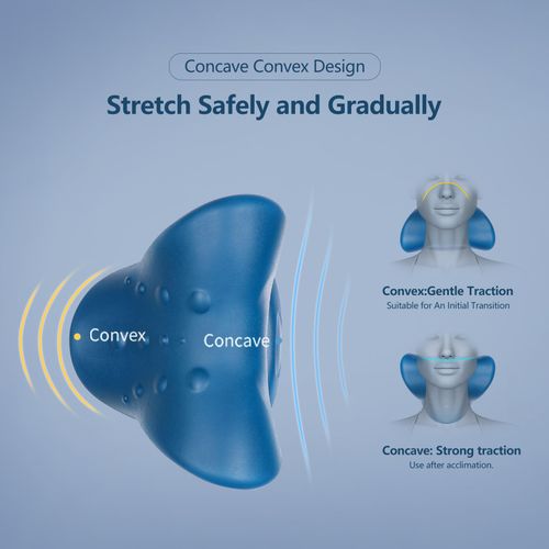 Poduszka Chiropraktyczna Trakcyjna do Szyi Ciemnoniebieska Pianka Ulga na Arena.pl