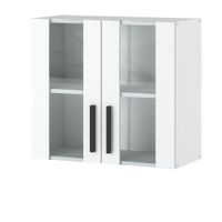 szafka kuchenna wisząca witryna przeszklona modułowa 80cm blande biała mat