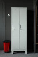 Szafka pracownicza BHP ubraniowa KTD dwudrzwiowa 180x60x45cm SZARA