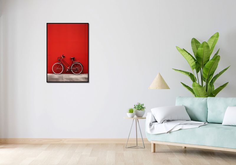 Plakat 59,4x84,1cm Czerwony Rower zdjęcie 4