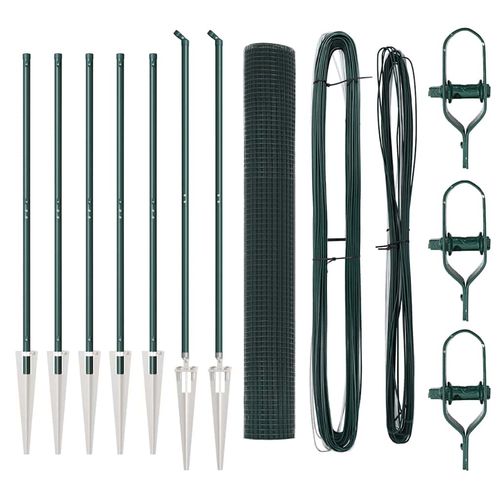 Ogrodzenie z słupkami Zielony 1 x 10 m Stal na Arena.pl