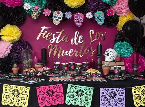 Pompon bibułowy fuksjowy 25cm na Arena.pl