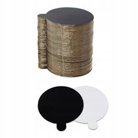 Podkładki pod monoporcje 8 cm Bankietówki biało-czarne DWUSTRONNE x100