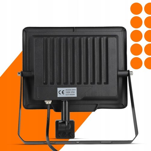 Naświetlacz LED Halogen 100W Reflektor Lampa Zewnętrzna Czujnik Ruchu na Arena.pl