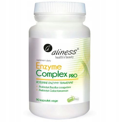 Aliness Enzyme Complex PRO 90 kaps. na trawienie wzdęcia gazy refluks na Arena.pl