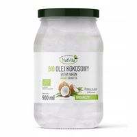 Olej Kokosowy BIO Extra Virgin 900ml Nierafinowany Ekologiczny NatVita