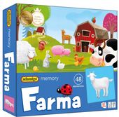 Memory FARMA Gra Pamięciowa dla Dzieci Zwierzęta Wiejskie MEMO Adamigo 3+