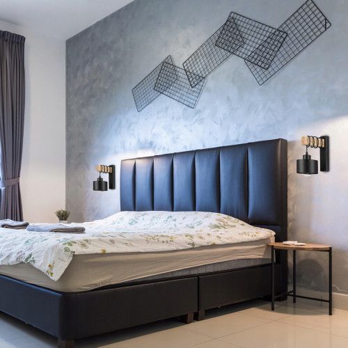 KINKIET ŚCIENNY DREWNO RUROWANY E27 35W CZARNA OPRAWA na Arena.pl