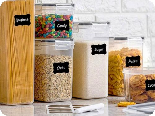 POJEMNIK SŁOIK PLASTIKOWY NA MAKARON KASZE PUDEŁKA NA ŻYWNOŚĆ 14szt na Arena.pl