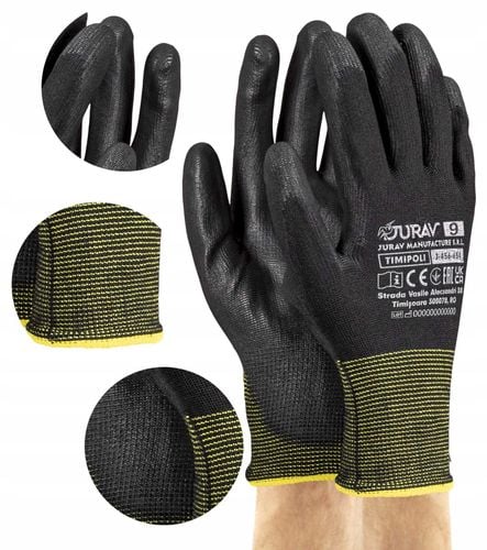 rękawice robocze czarne j-timipoli_bb9-l - 1 para na Arena.pl