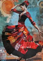 Plakat 70x100cm Taniec Flamenco