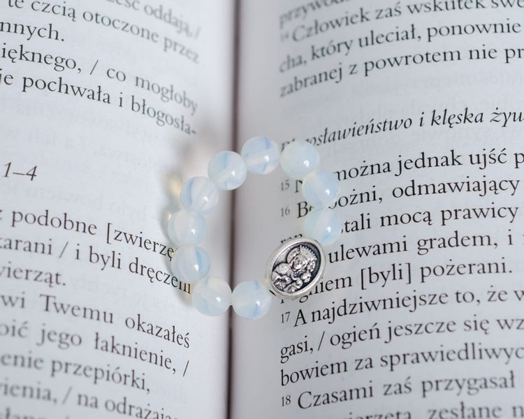 Różaniec na palec z opalitu RT-18 zdjęcie 4
