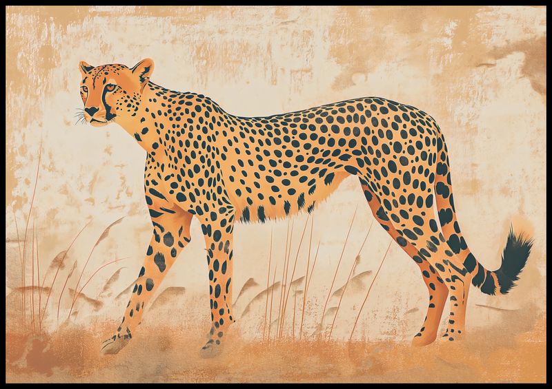 Plakat 100x70cm Gepard w Ruchu zdjęcie 2