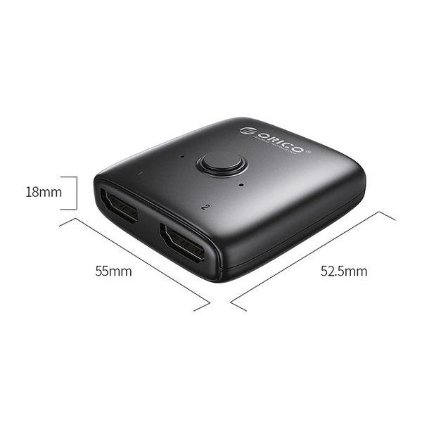 Adapter HDMI dwukierunkowy splitter - czarny zdjęcie 4