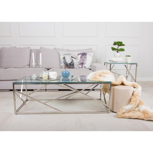 STOLIK KAWOWY LASIMA SILVER 120 CM na Arena.pl