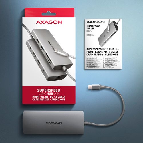 AXAGON Multi port USB-C 5Gbps hub | HMC-8HLSA na Arena.pl