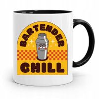 Kubek Czarny Barmana Bartender Chill Prezent Z Nadrukiem Ze Zdjęciem