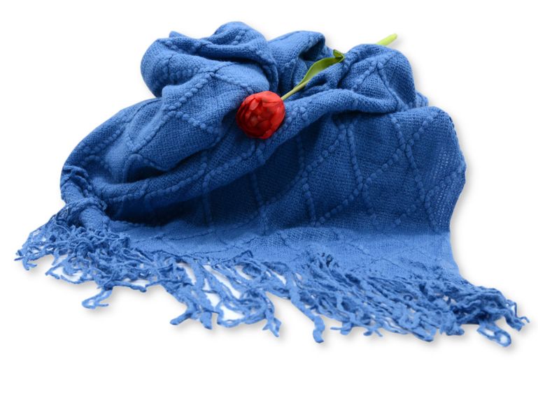 Koc Akrylowy 130X170 - Niebieski zdjęcie 2