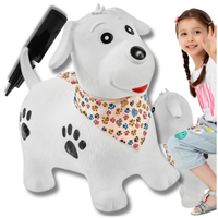 skoczek dla dzieci do skakania gumowy z pompką pies