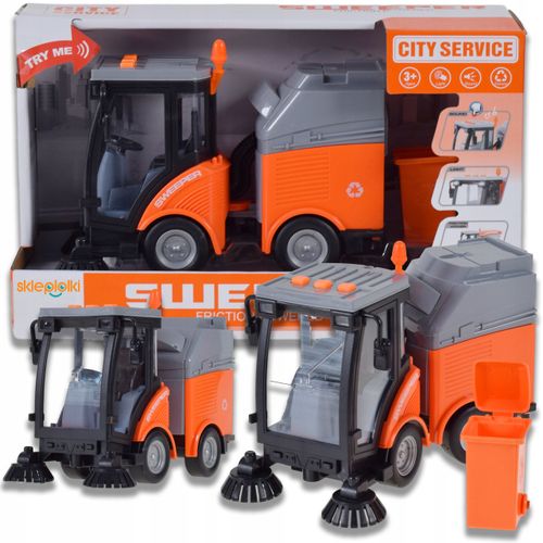 ZAMIATARKA DROGOWA ZABAWKA POJAZD ULICZNY NA BATERIE SAMÓCHÓD DLA DZIECI na Arena.pl