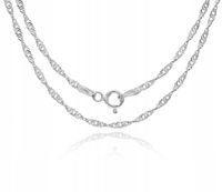 SINGAPUR SREBRNY ŁAŃCUSZEK DAMSKI 45 CM PRÓBA 925