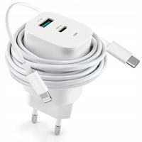 ZESTAW | SZYBKA ŁADOWARKA SIECIOWA USB TYPE-C + KABEL LIGHTNING | 3000mA