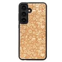 Drewniane Etui Bewood do Samsung Galaxy S25 KWIATY POLNE ANIEGRE