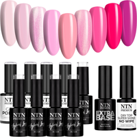 NTN Zestaw 9 kolorów Birthday Party Collection 5g + baza i top GRATIS