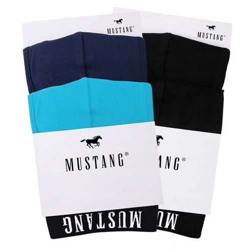 Mustang Bokserki Męskie 4 sztuki Zestaw Bawełna Logo Kolor Rozmiar L na Arena.pl