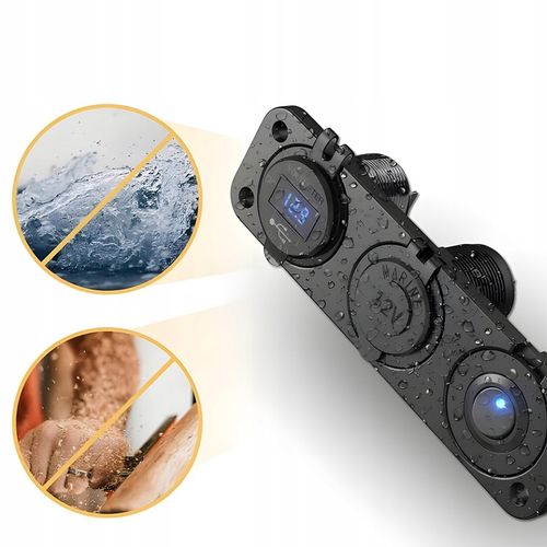 Gniazdo Zapalniczki 12V/24V Woltomierz Samochodowy PANEL Auto USB-C 22,5W na Arena.pl