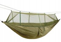 HAMAK OGRODOWY DWUOSOBOWY TURYSTYCZNY Z MOSKITIERĄ BIWAK SURVIVAL 260x140cm