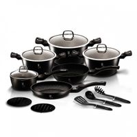 zestaw garnków granitowych 15 elem. berlinger haus bh-6155 black silver